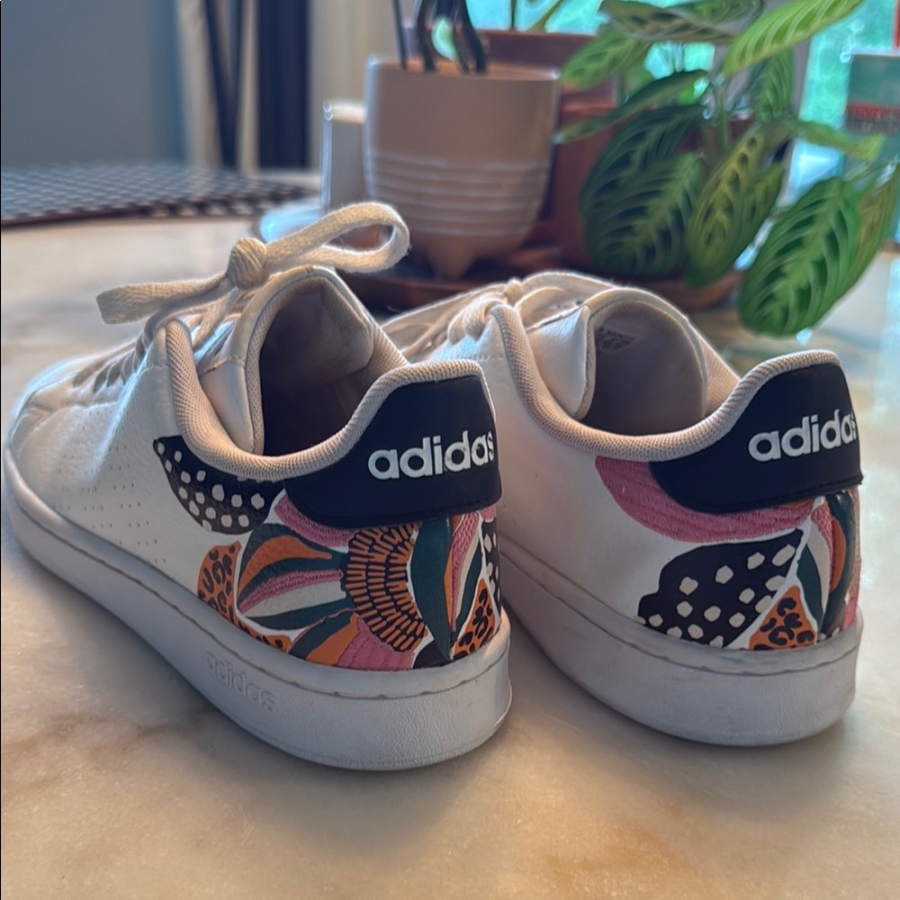 Farm Rio x Adidas White Sneakers with Multicolor Design